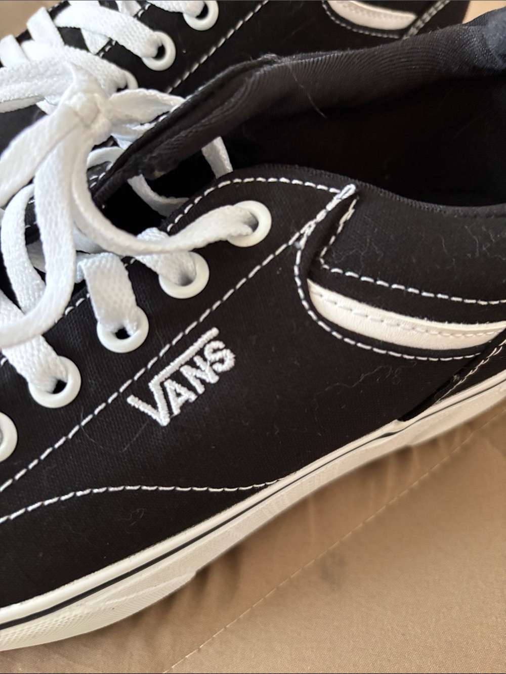 Vans Black Canvas Low-Top Sneakers - Picture 4 of 9